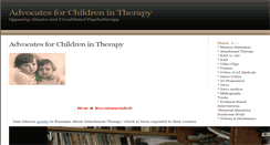 Desktop Screenshot of childrenintherapy.org